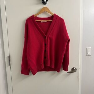 &Daughter Women's Magenta Button-Up Sweater
